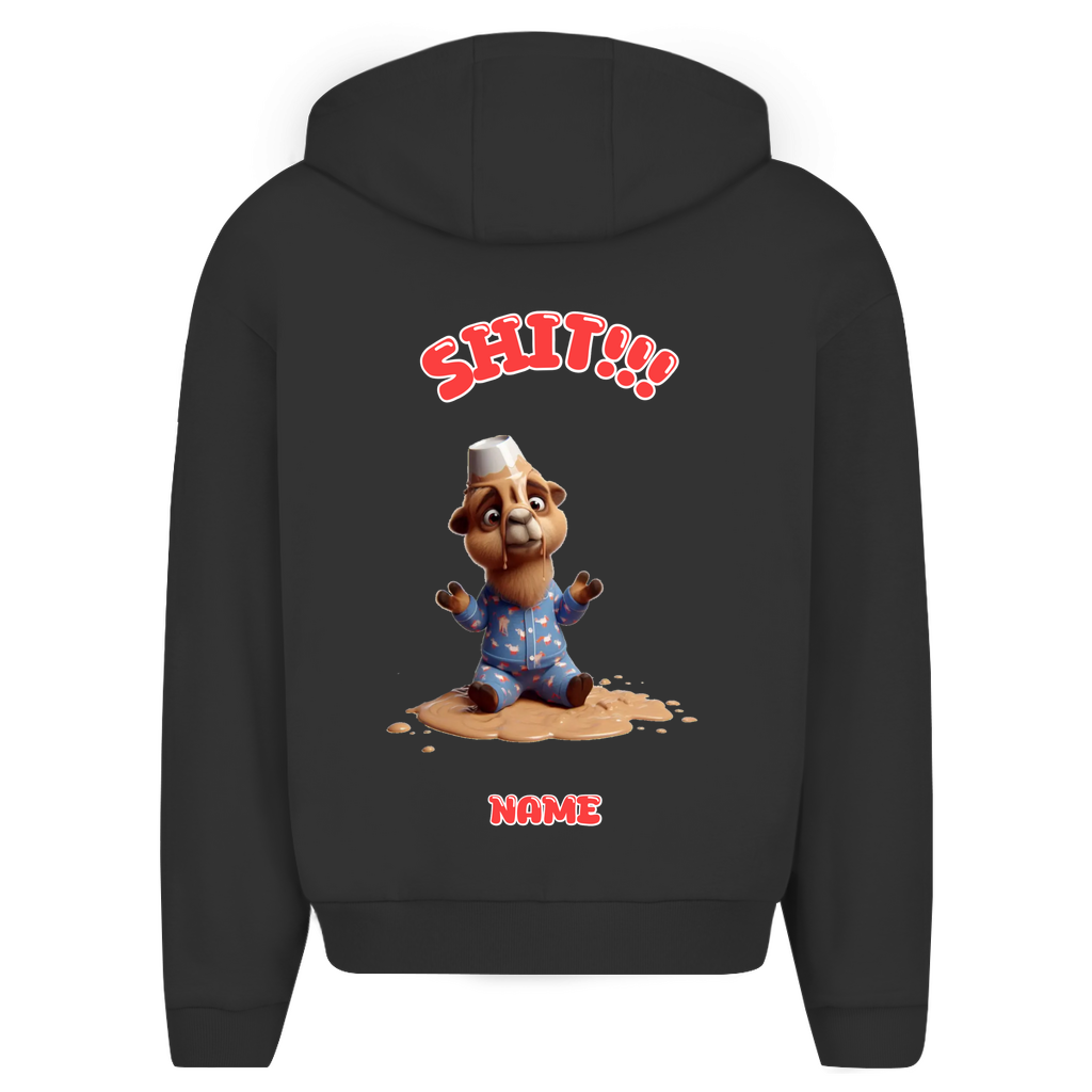 Modell Erna * Elnika Oversize Zipper Hoodie * Shit!