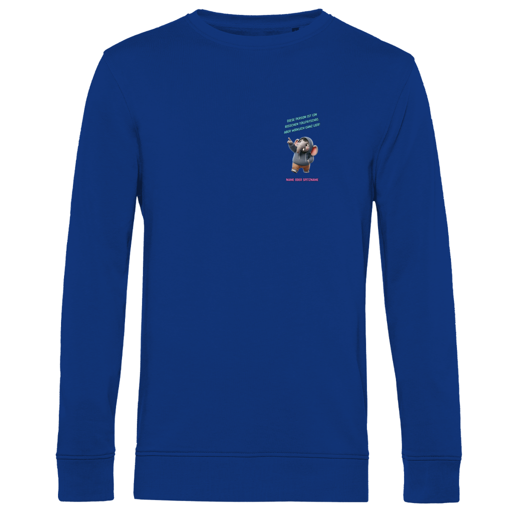 Modell Karl * Elnika Herren Bio Sweatshirt * Tollpatschig aber lieb