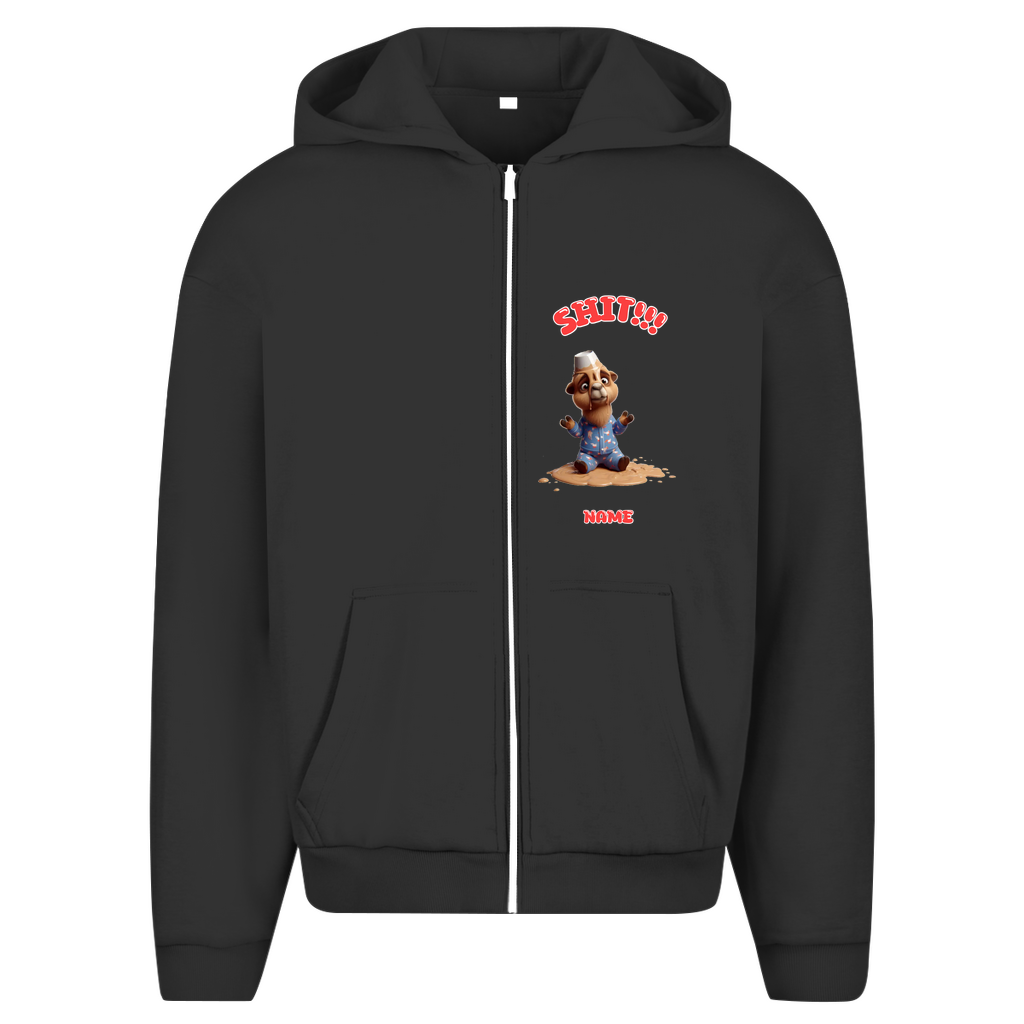 Modell Erna * Elnika Oversize Zipper Hoodie * Shit!