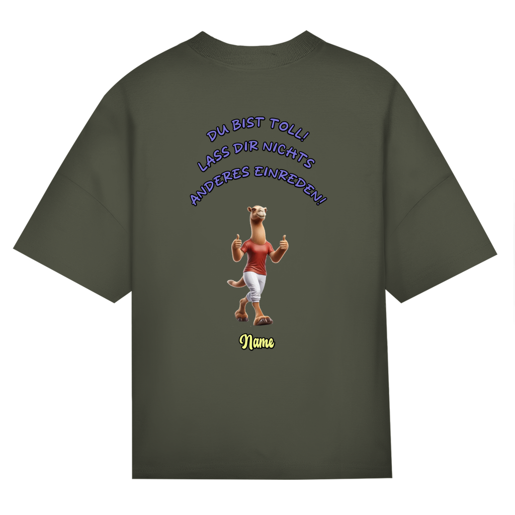 Modell Niklas - Elnika Oversize Bio T-Shirt - Du bist toll