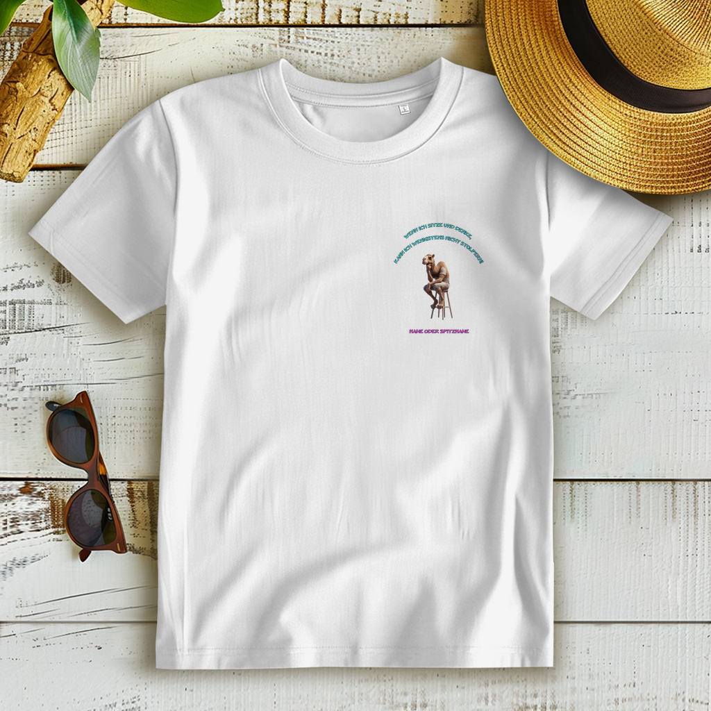 Modell Elfriede * Elnika Damen Bio T-Shirt * Denkerpose