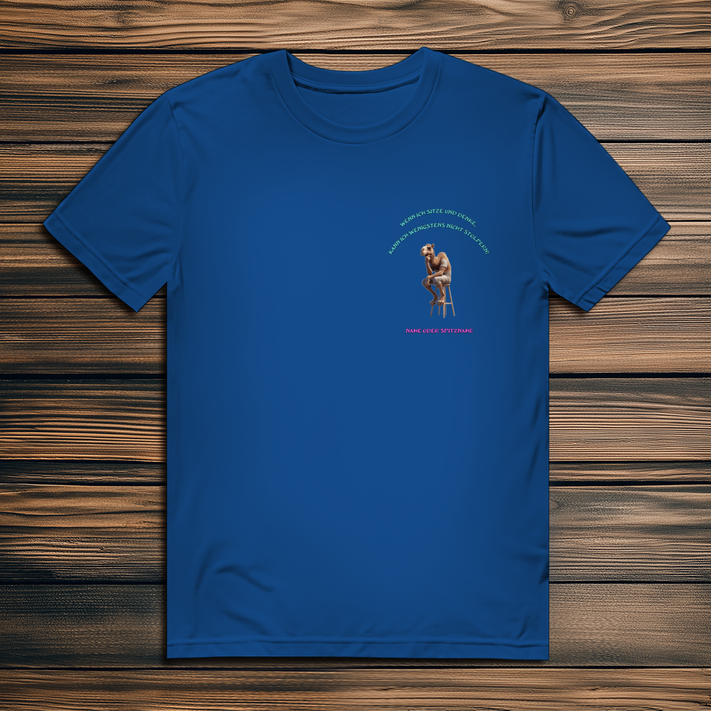 Modell Niko * Elnika Herren Bio T-Shirt * Denkerpose