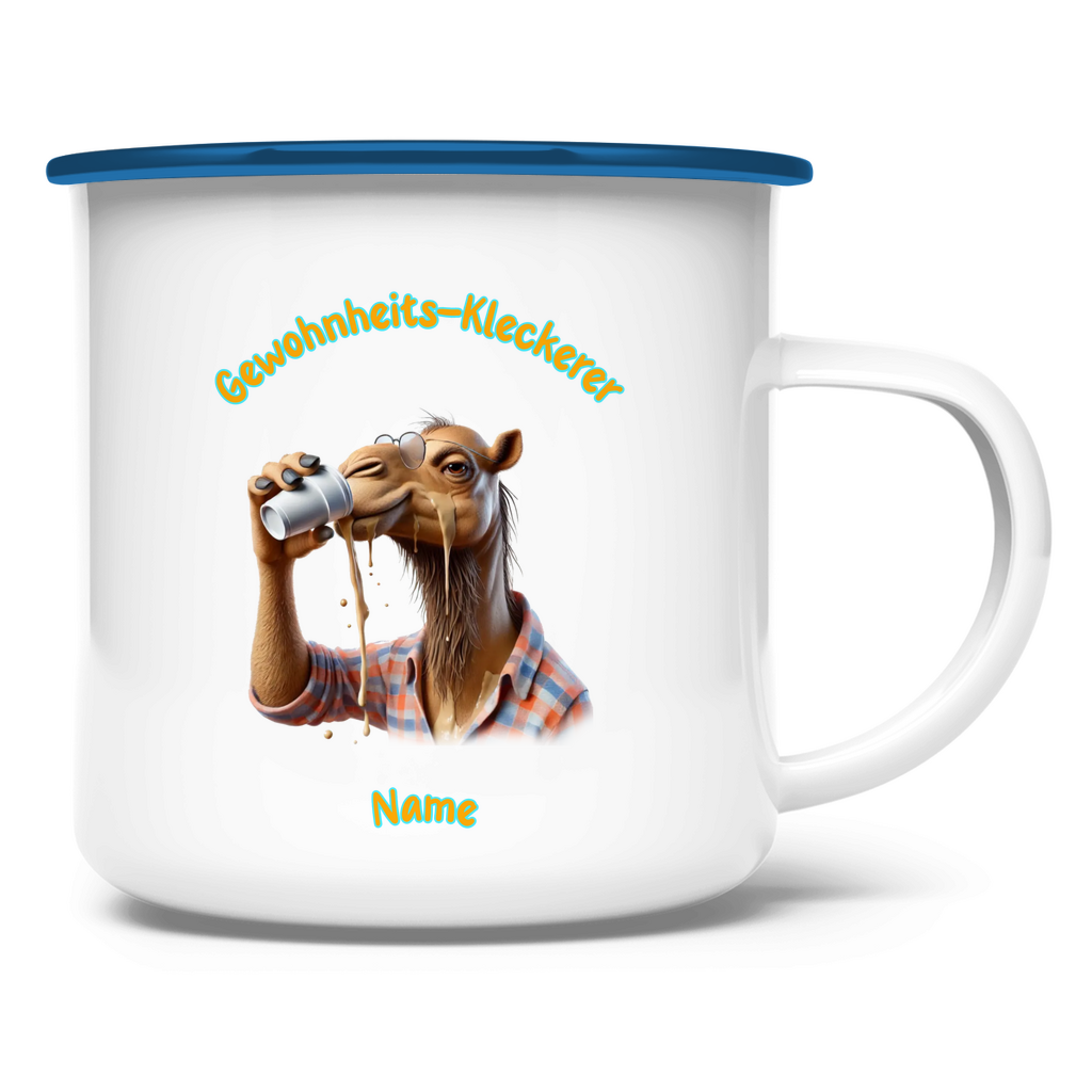 Elnika Emaille Tasse * Gewohnheits-Kleckerer