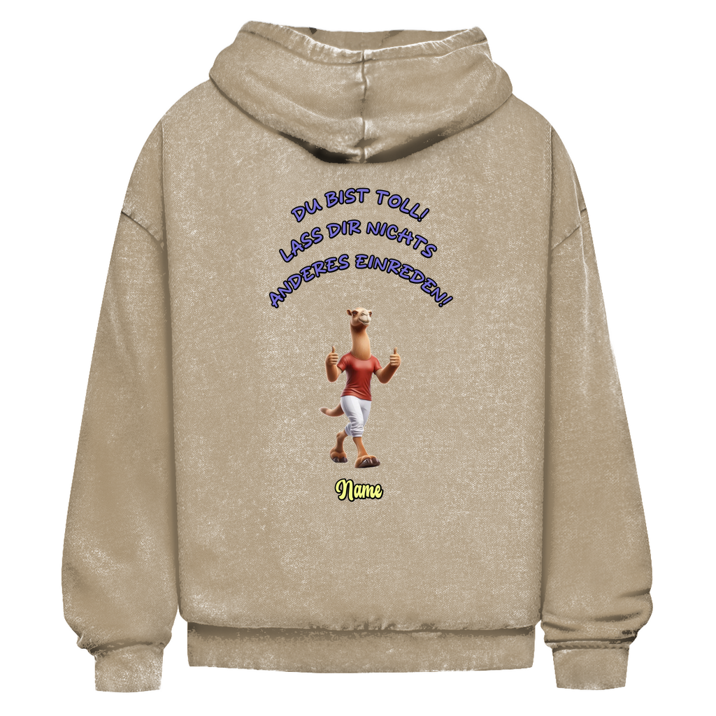 Modell Nicole * Elnika Oversize Washed Hoodie * Du bist toll