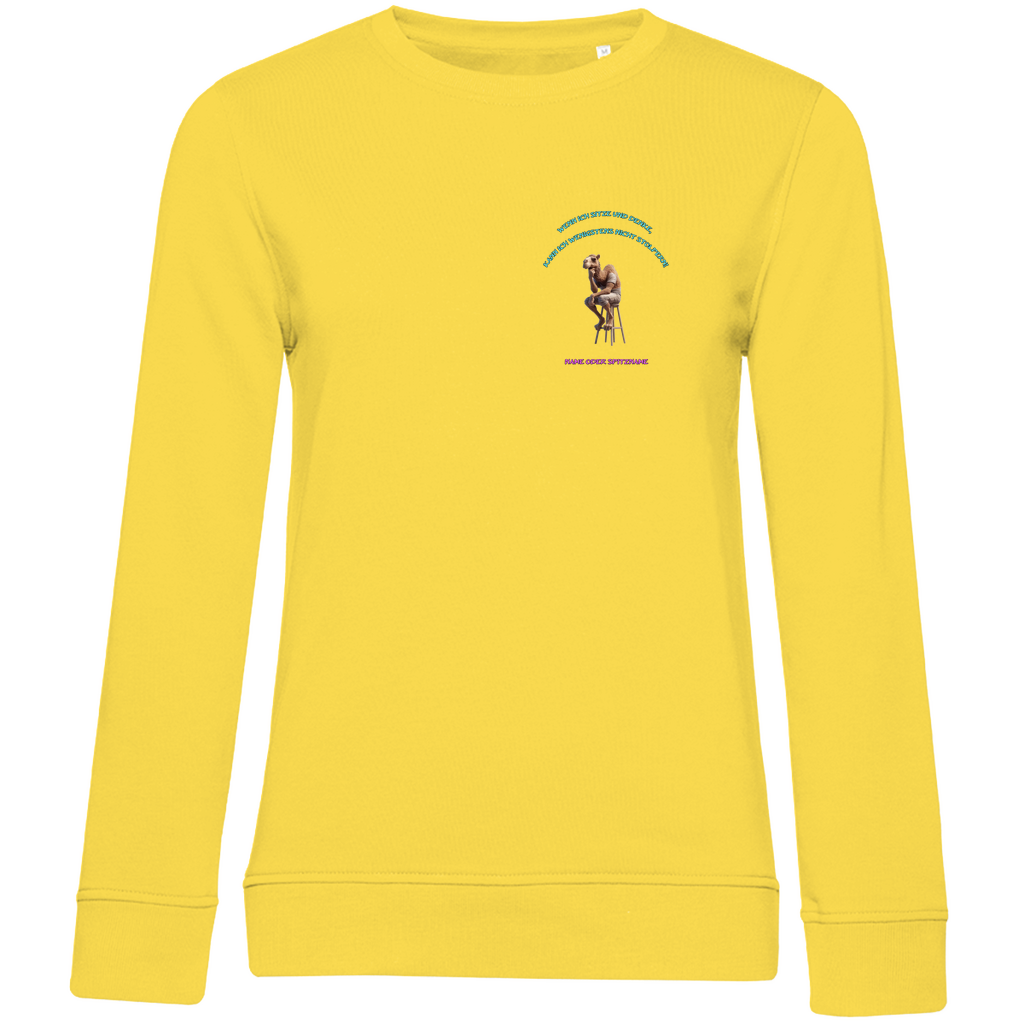 Modell Katharina * Elnika Damen Bio Sweatshirt * Denkerpose