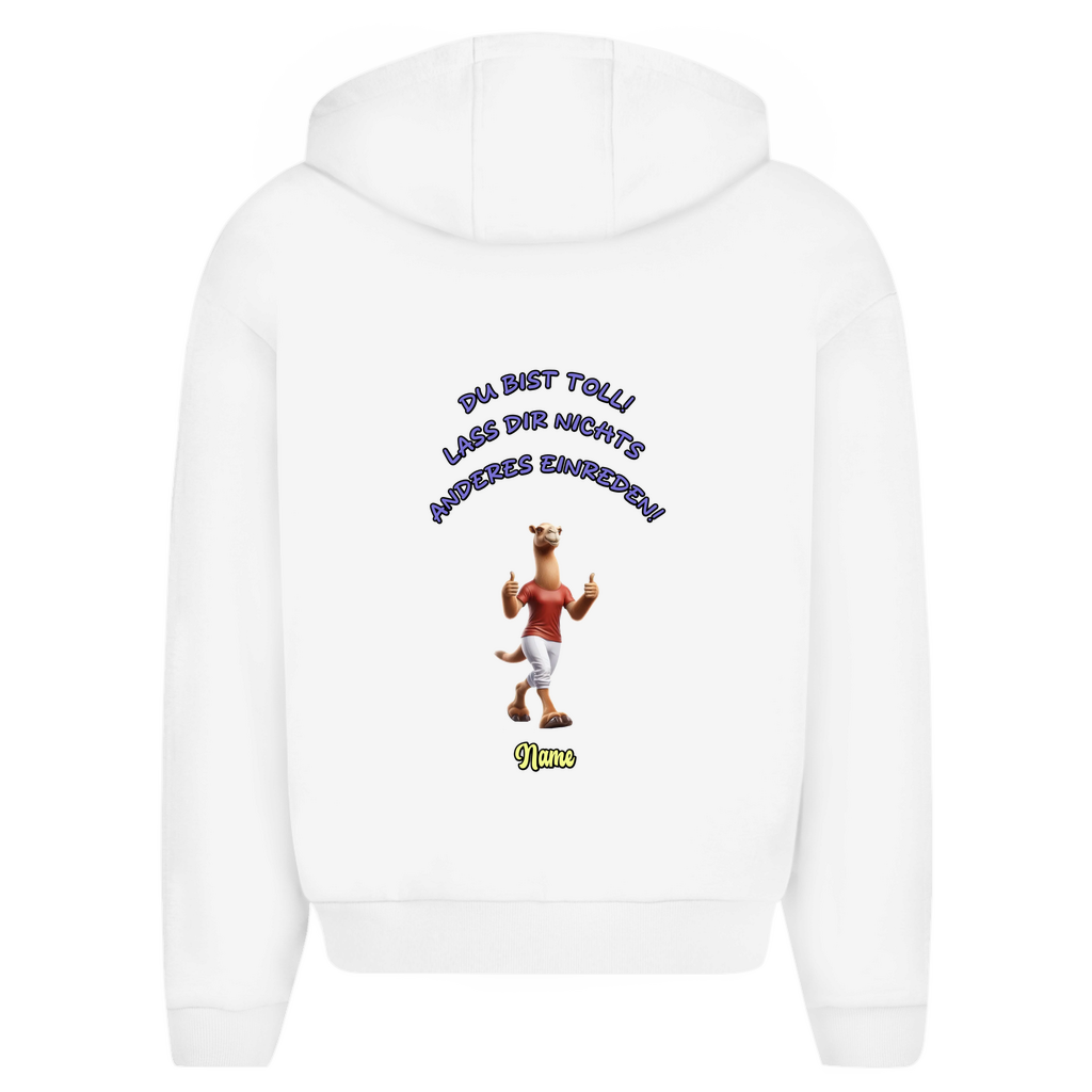 Modell Erna * Elnika Oversize Zipper Hoodie * Du bist toll