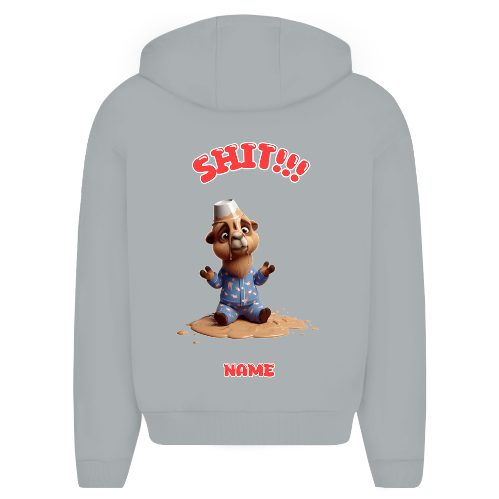 Modell Erna * Elnika Oversize Zipper Hoodie * Shit!
