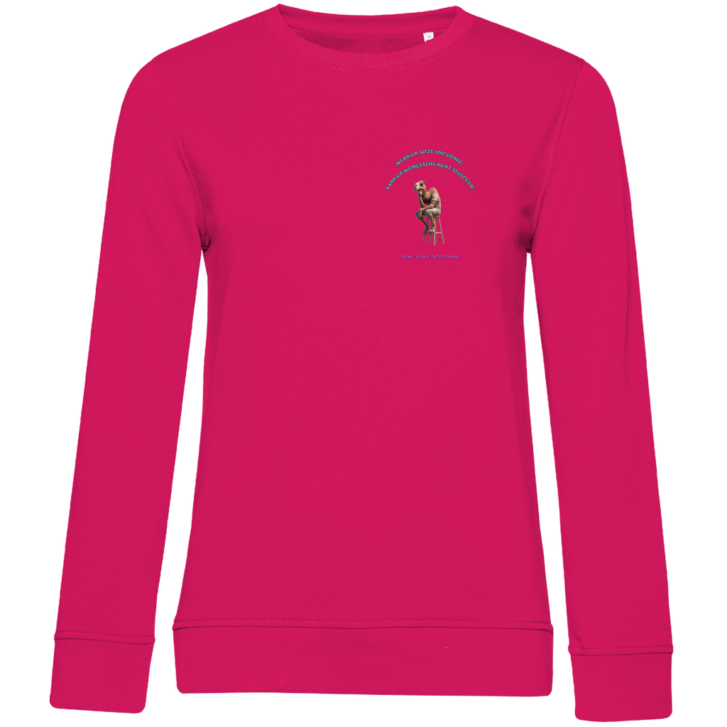 Modell Katharina * Elnika Damen Bio Sweatshirt * Denkerpose