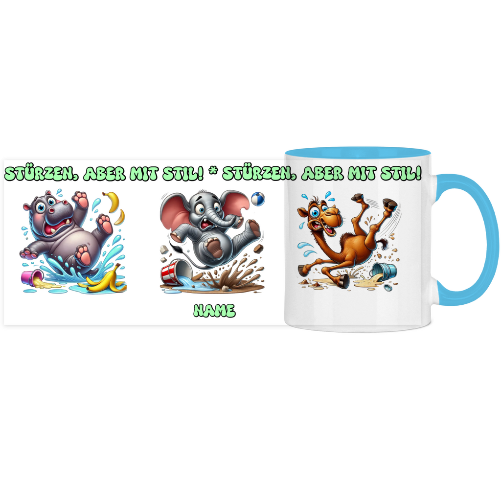 Elnika Panorama Tasse zweifarbig - Stürzen, aber mit Stil!
