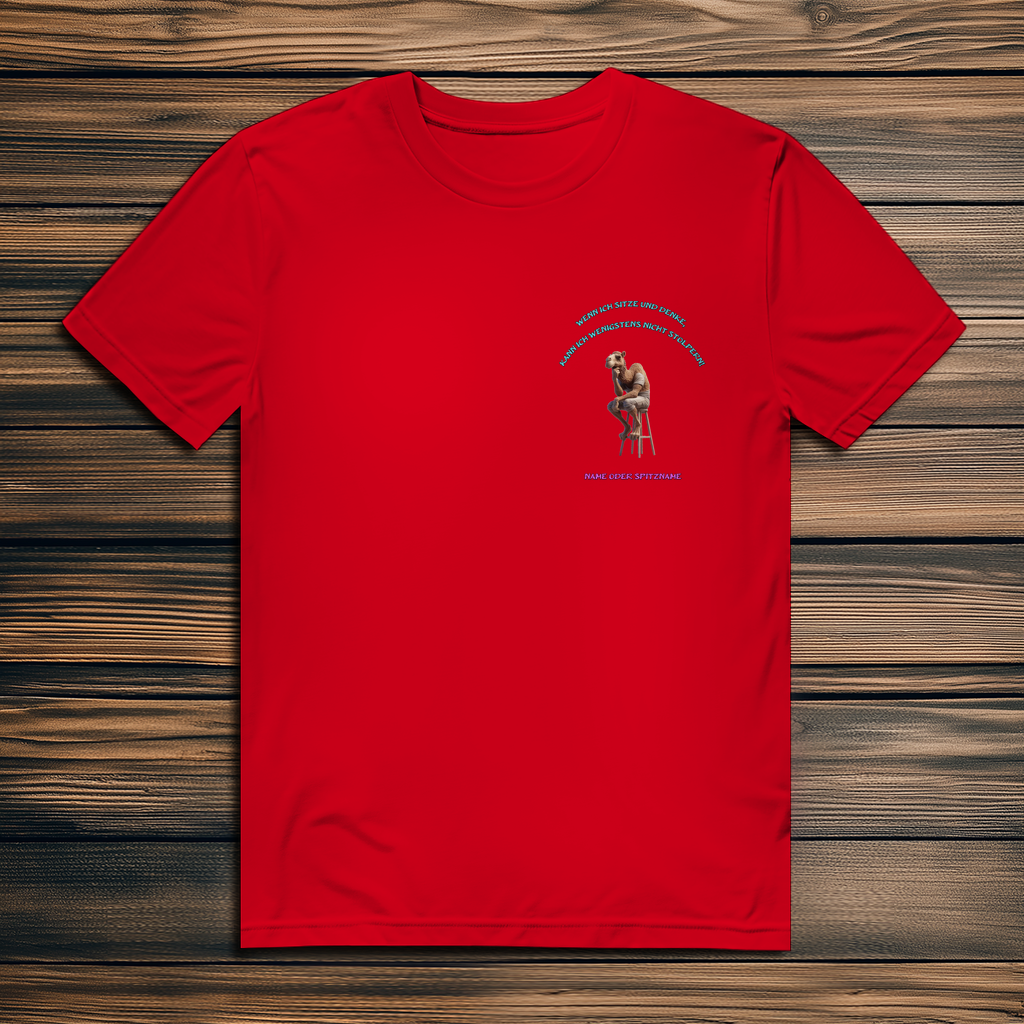 Modell Niko * Elnika Herren Bio T-Shirt * Denkerpose