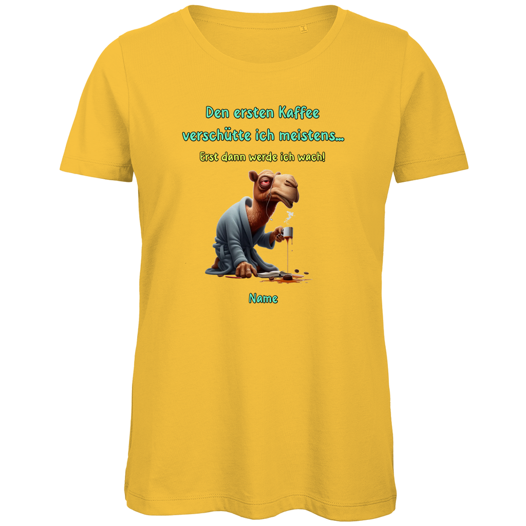 Modell Elfriede * Elnika Damen Bio T-Shirt * Kaffee