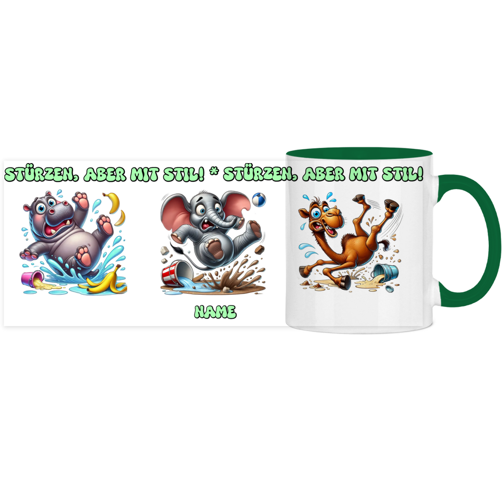 Elnika Panorama Tasse zweifarbig - Stürzen, aber mit Stil!