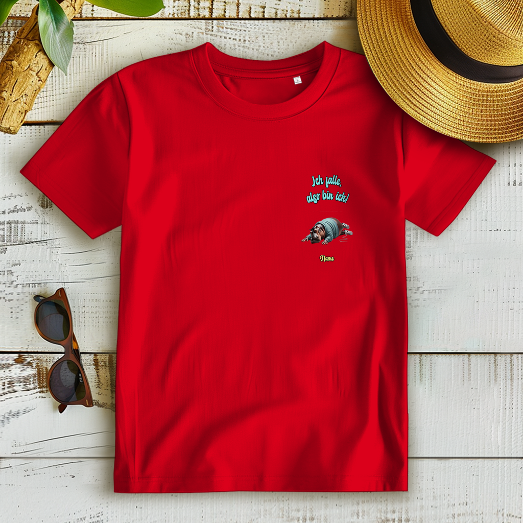 Modell Elfriede * Elnika Damen Bio T-Shirt * Ich falle, also bin ich!