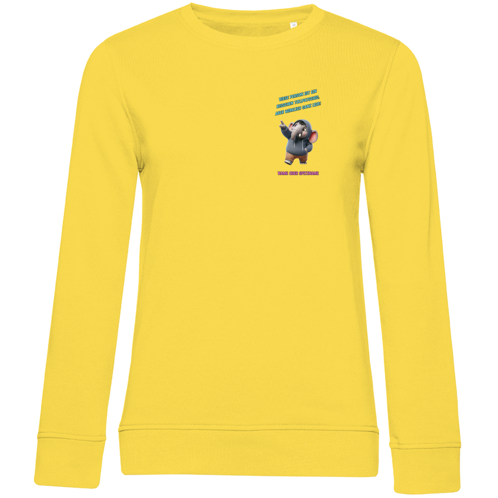 Modell Katharina - Elnika Damen Bio Sweatshirt - Tollpatschig aber lieb
