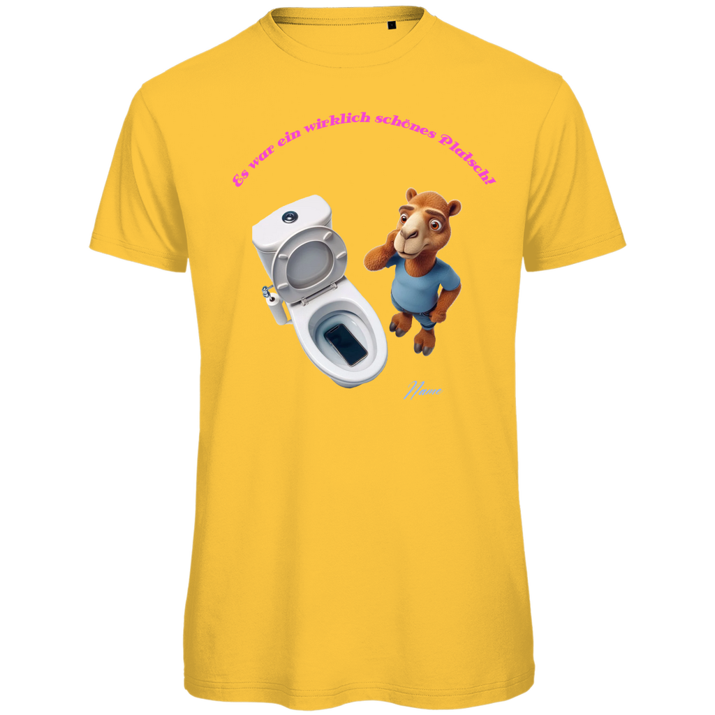 Modell Niko * Elnika Herren Bio T-Shirt * Handy im Klo