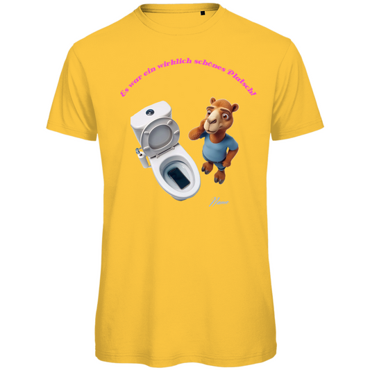 Modell Niko * Elnika Herren Bio T-Shirt * Handy im Klo