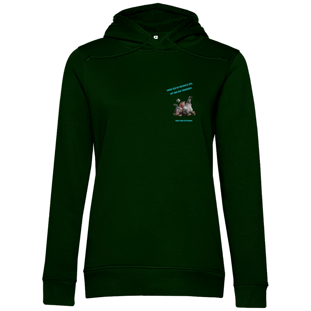 Modell Elvira  * Damen Bio Hoodie  * Fussball
