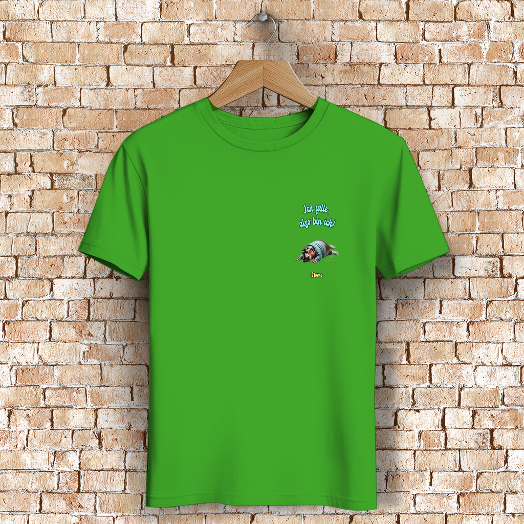 Modell Niko * Elnika Herren Bio T-Shirt * Ich falle, also bin ich!