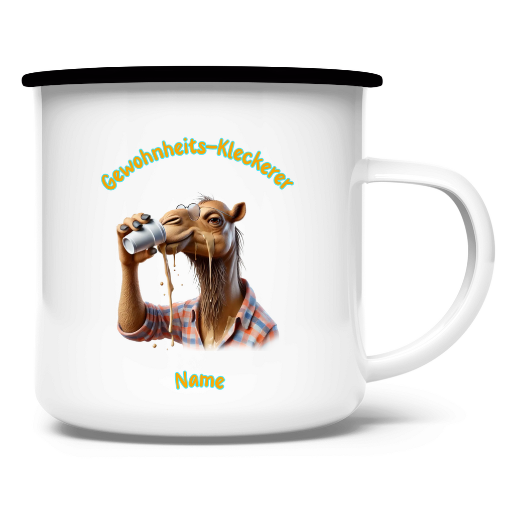 Elnika Emaille Tasse * Gewohnheits-Kleckerer