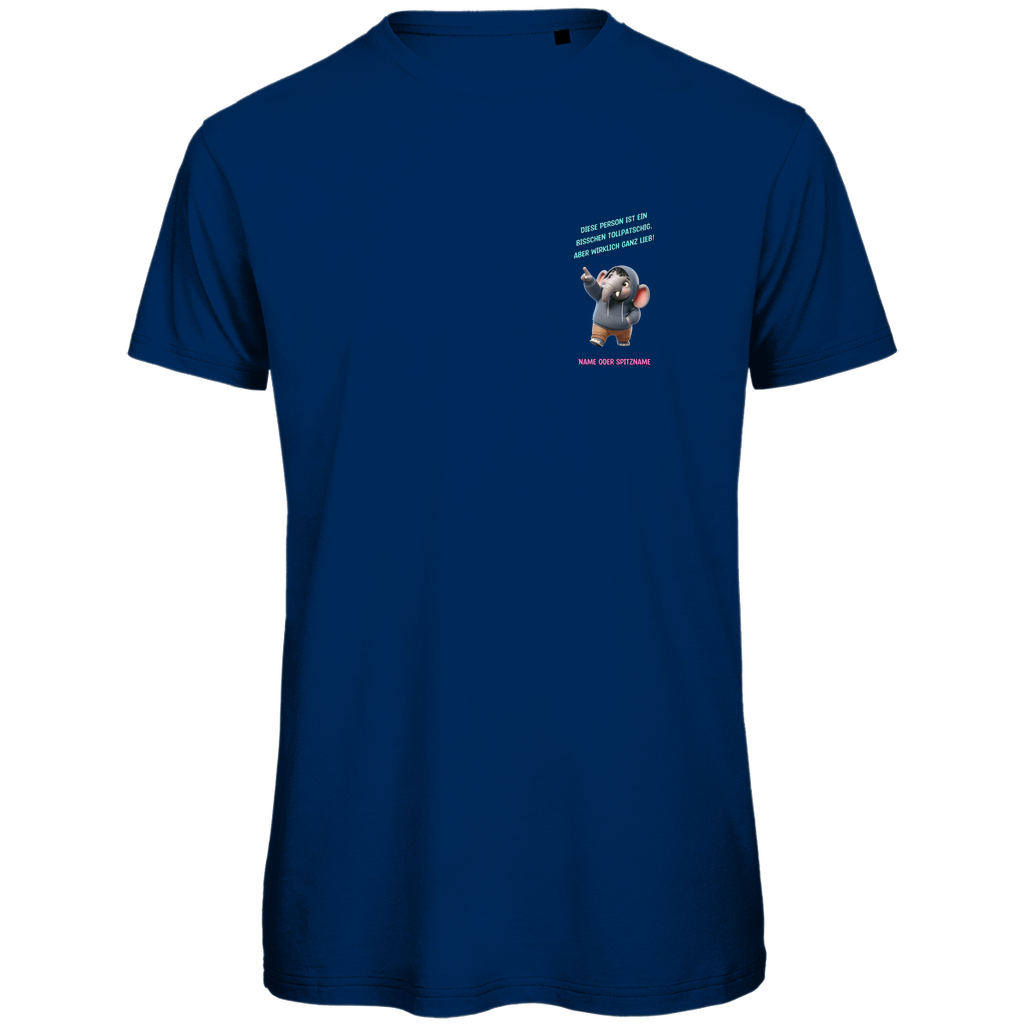 Modell Niko * Elnika Herren Bio T-Shirt * Tollpatschig aber lieb