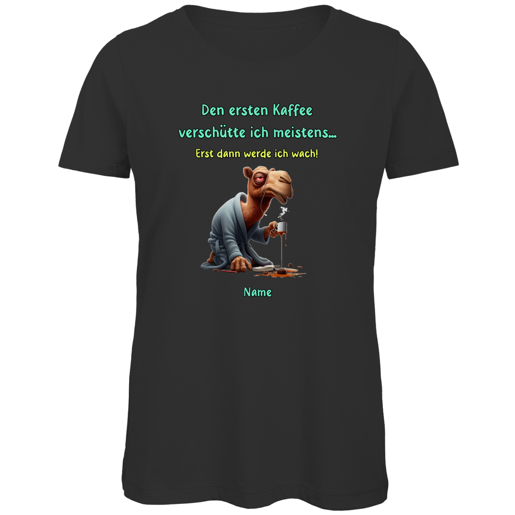 Modell Elfriede * Elnika Damen Bio T-Shirt * Kaffee