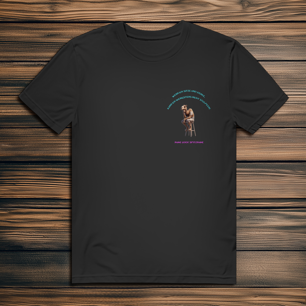 Modell Niko  * Elnika Herren Bio T-Shirt  * Denkerpose