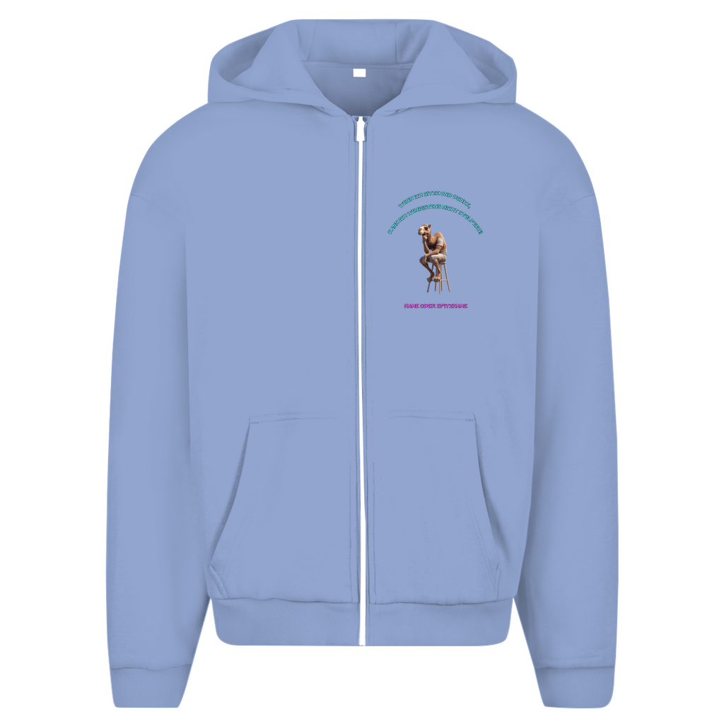 Modell Erna  * Elnika Oversize Zipper Hoodie  * Denkerpose