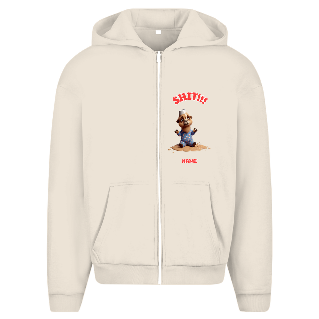 Modell Erna * Elnika Oversize Zipper Hoodie * Shit!