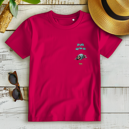 Modell Elfriede * Elnika Damen Bio T-Shirt * Ich falle, also bin ich!