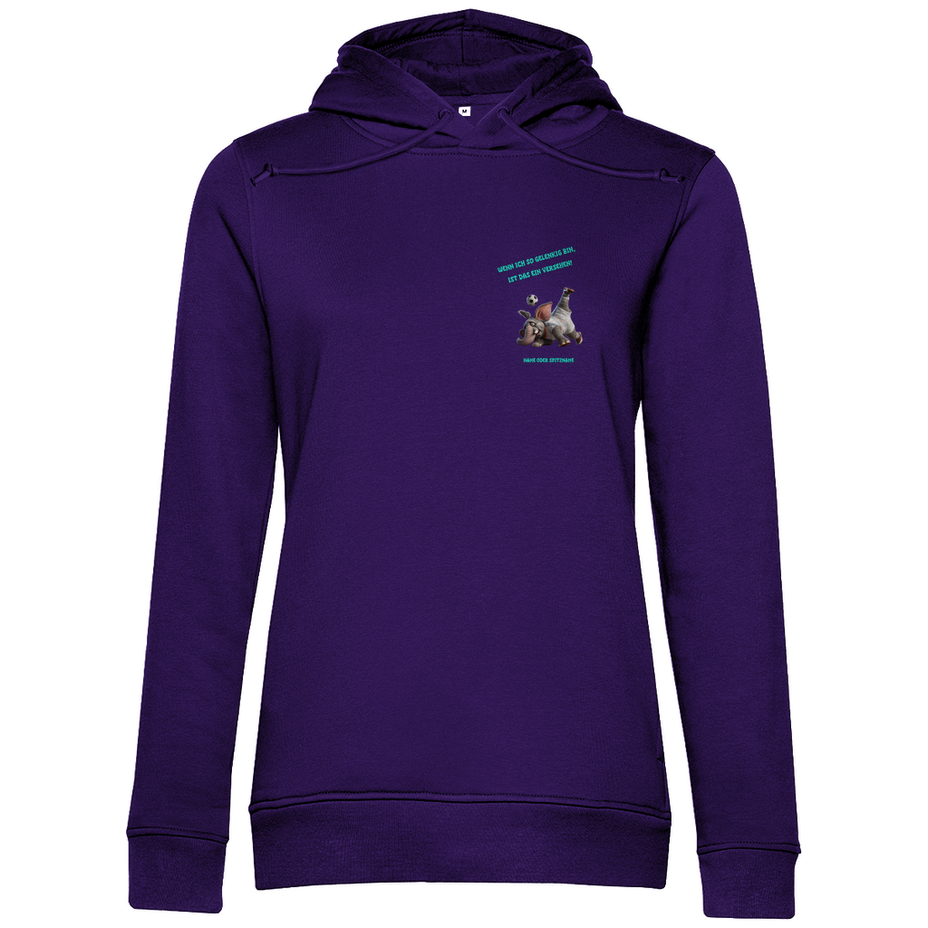 Modell Elvira  * Damen Bio Hoodie  * Fussball