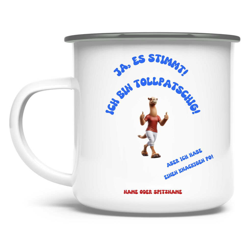 Elnika Emaille Tasse * knackiger Po