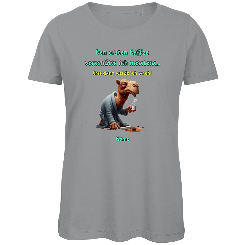 Modell Elfriede * Elnika Damen Bio T-Shirt * Kaffee