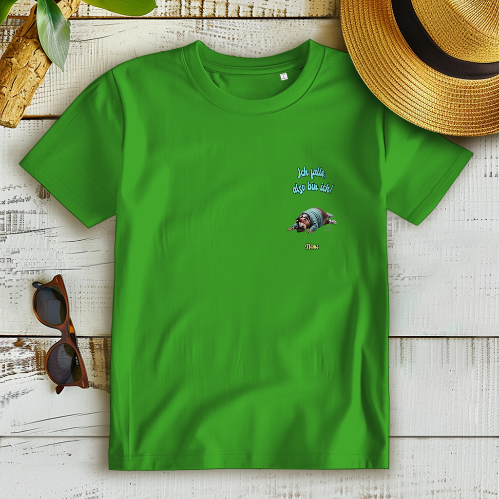 Modell Elfriede * Elnika Damen Bio T-Shirt * Ich falle, also bin ich!