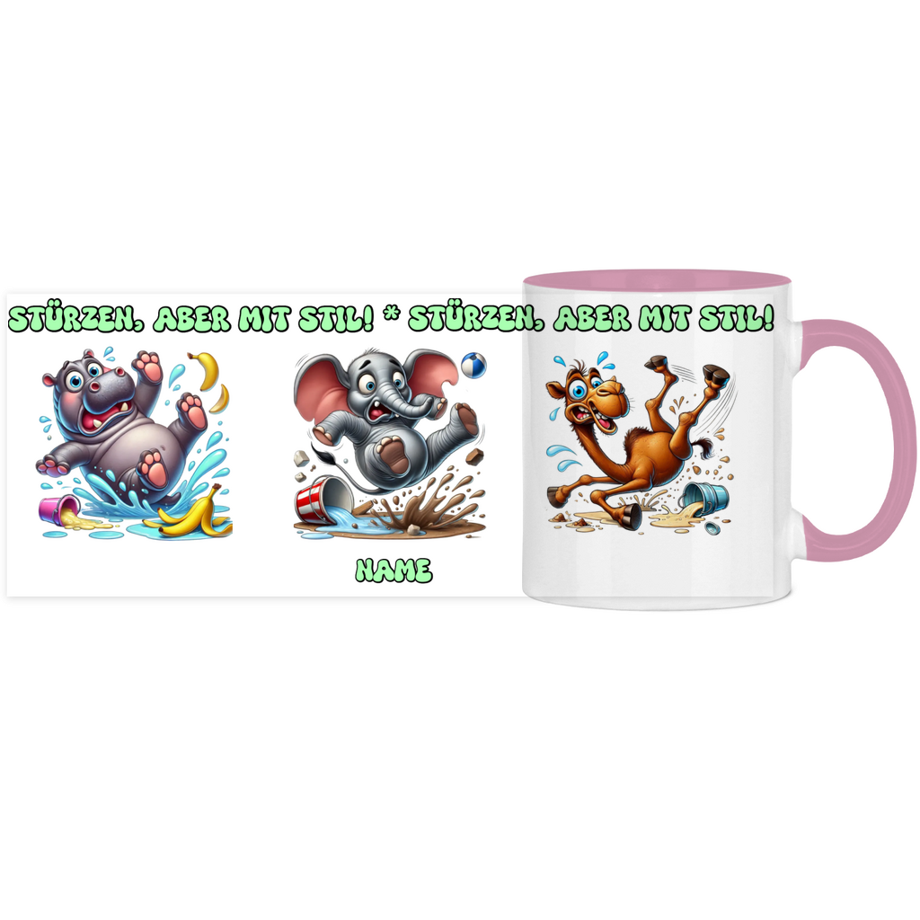Elnika Panorama Tasse zweifarbig - Stürzen, aber mit Stil!