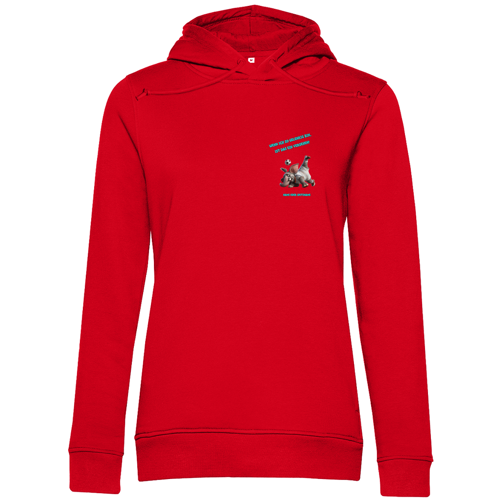 Modell Elvira  * Damen Bio Hoodie  * Fussball