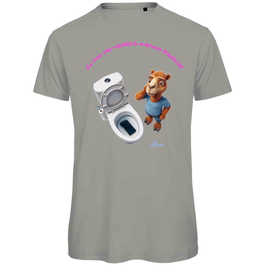 Modell Niko * Elnika Herren Bio T-Shirt * Handy im Klo