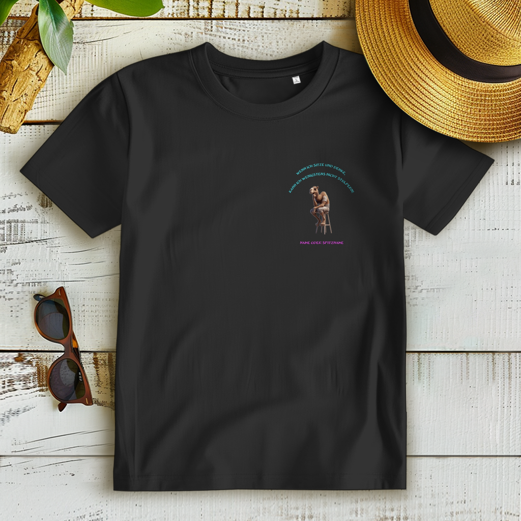 Modell Elfriede * Elnika Damen Bio T-Shirt * Denkerpose