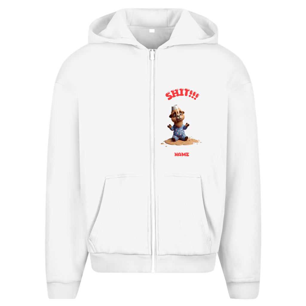 Modell Erna * Elnika Oversize Zipper Hoodie * Shit!