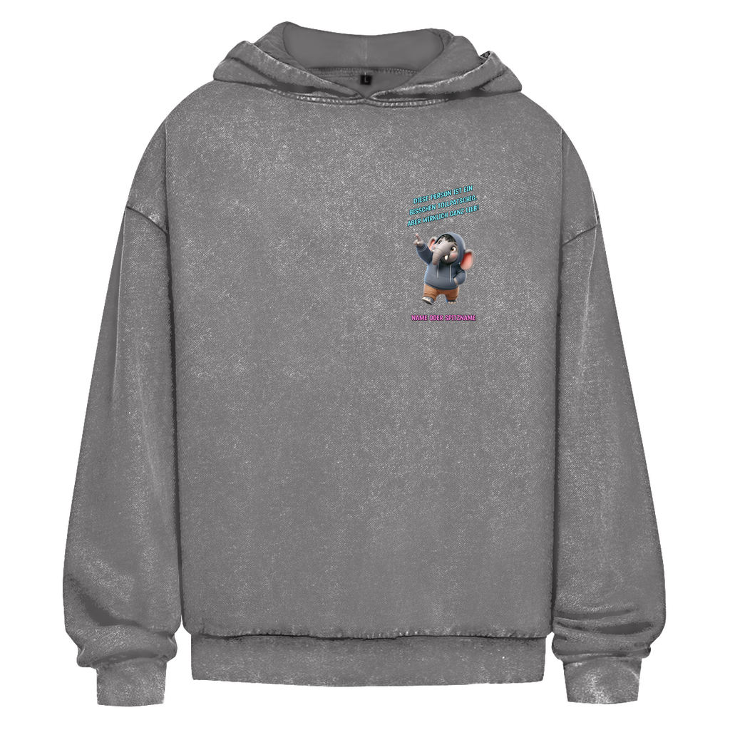 Modell Nicole * Elnika Oversize Washed Hoodie * Tollpatschig aber lieb