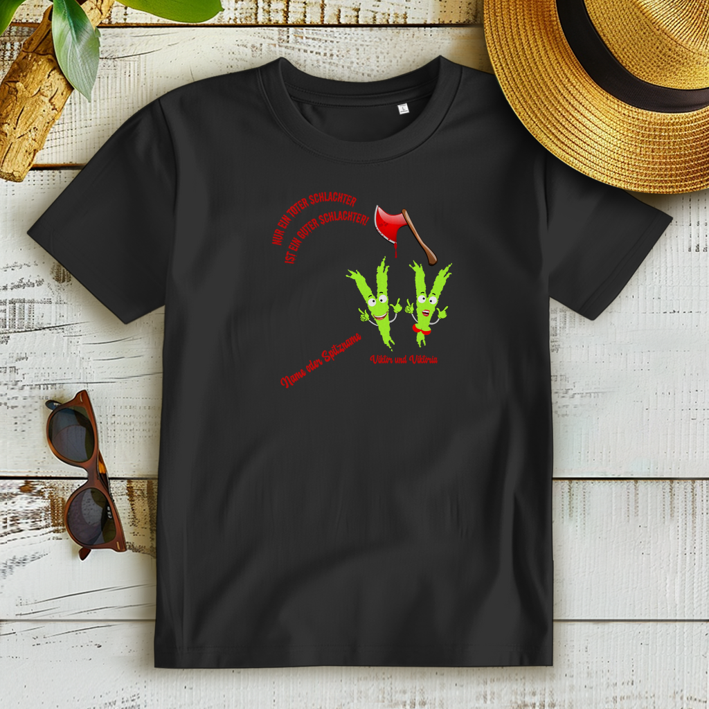 Modell Elfriede - Elnika Damen Bio T-Shirt - Nur ein toter Schlachter