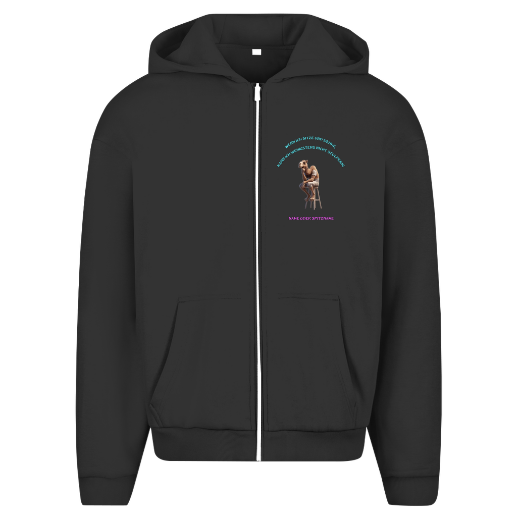 Modell Erna  * Elnika Oversize Zipper Hoodie  * Denkerpose
