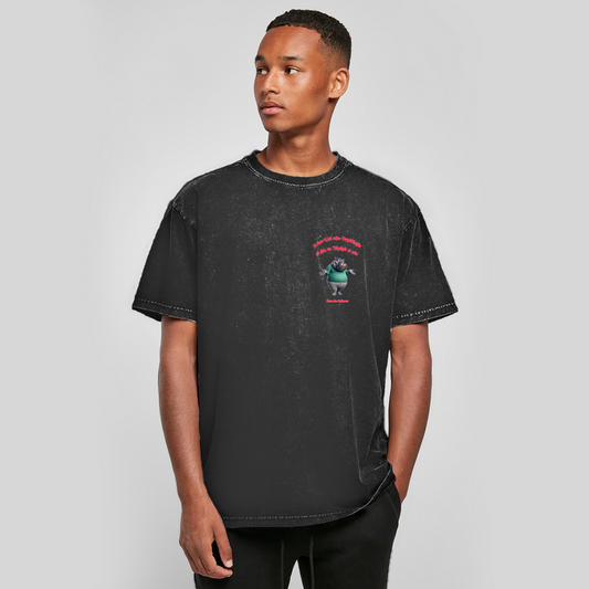 Modell Karsten * Oversize Washed T-Shirt * Stolz ein Tollpatsch zu sein