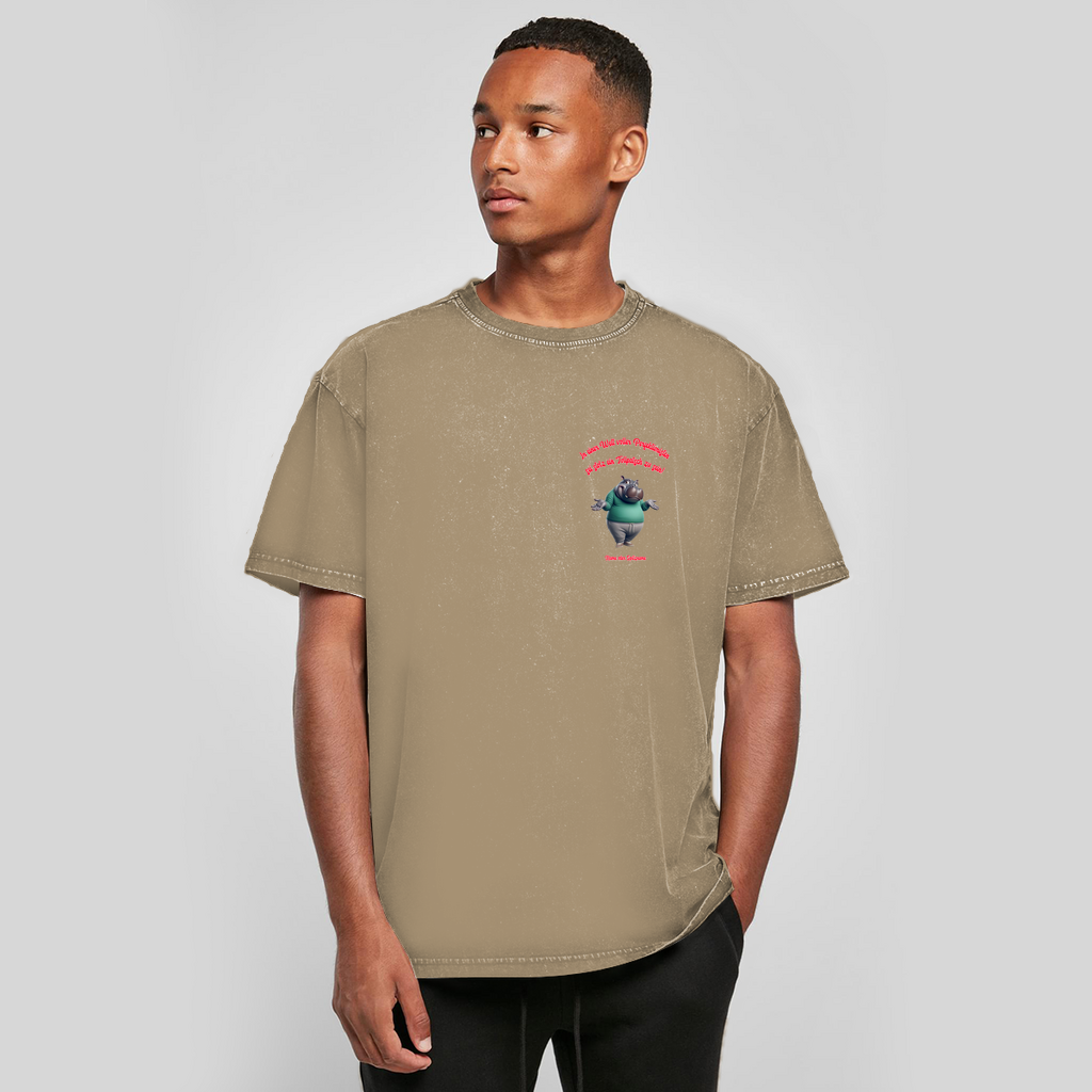 Modell Karsten * Oversize Washed T-Shirt * Stolz ein Tollpatsch zu sein