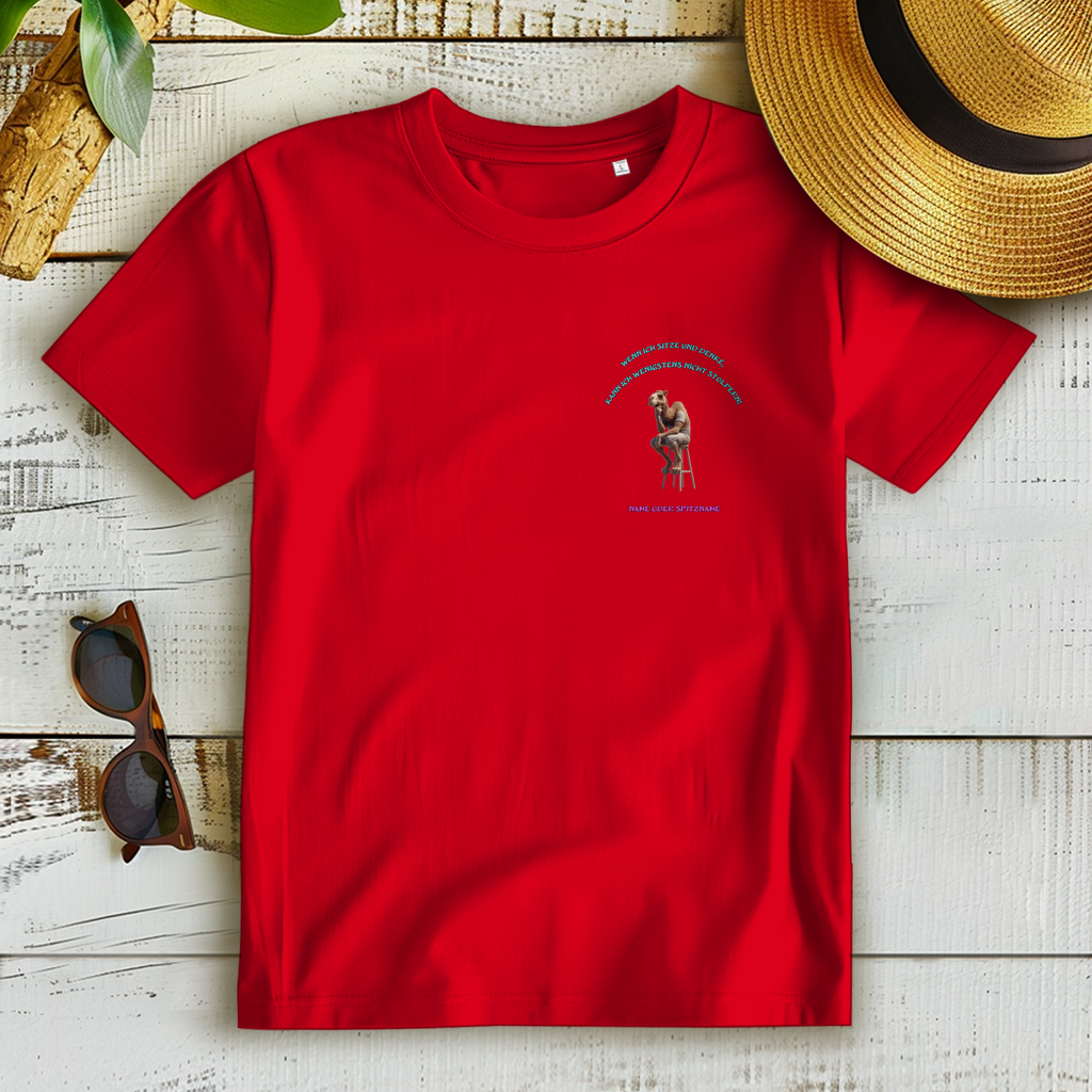 Modell Elfriede * Elnika Damen Bio T-Shirt * Denkerpose