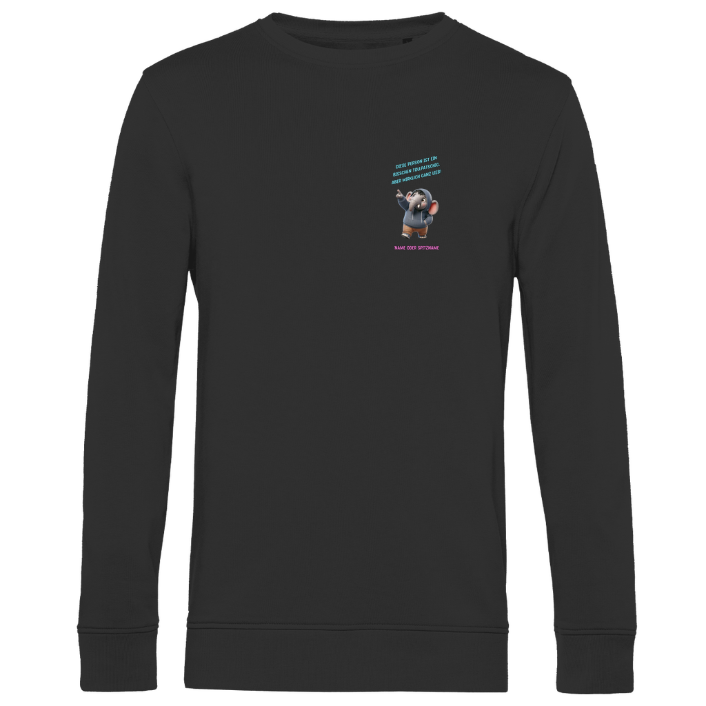 Modell Karl * Elnika Herren Bio Sweatshirt * Tollpatschig aber lieb