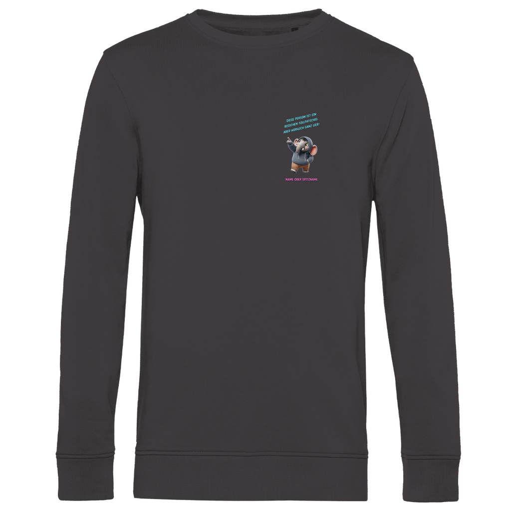 Modell Karl * Elnika Herren Bio Sweatshirt * Tollpatschig aber lieb
