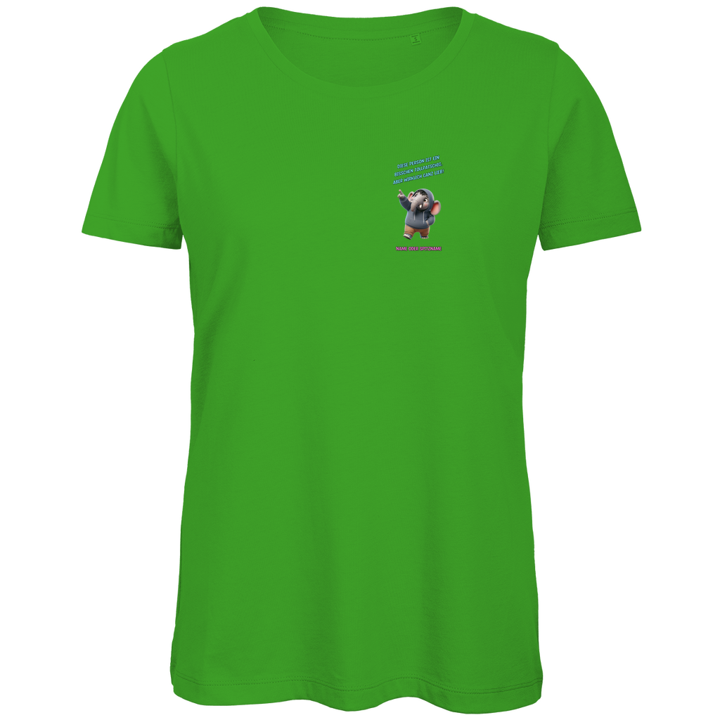 Modell Elfriede - Elnika Damen Bio T-Shirt - Tollpatschig aber lieb