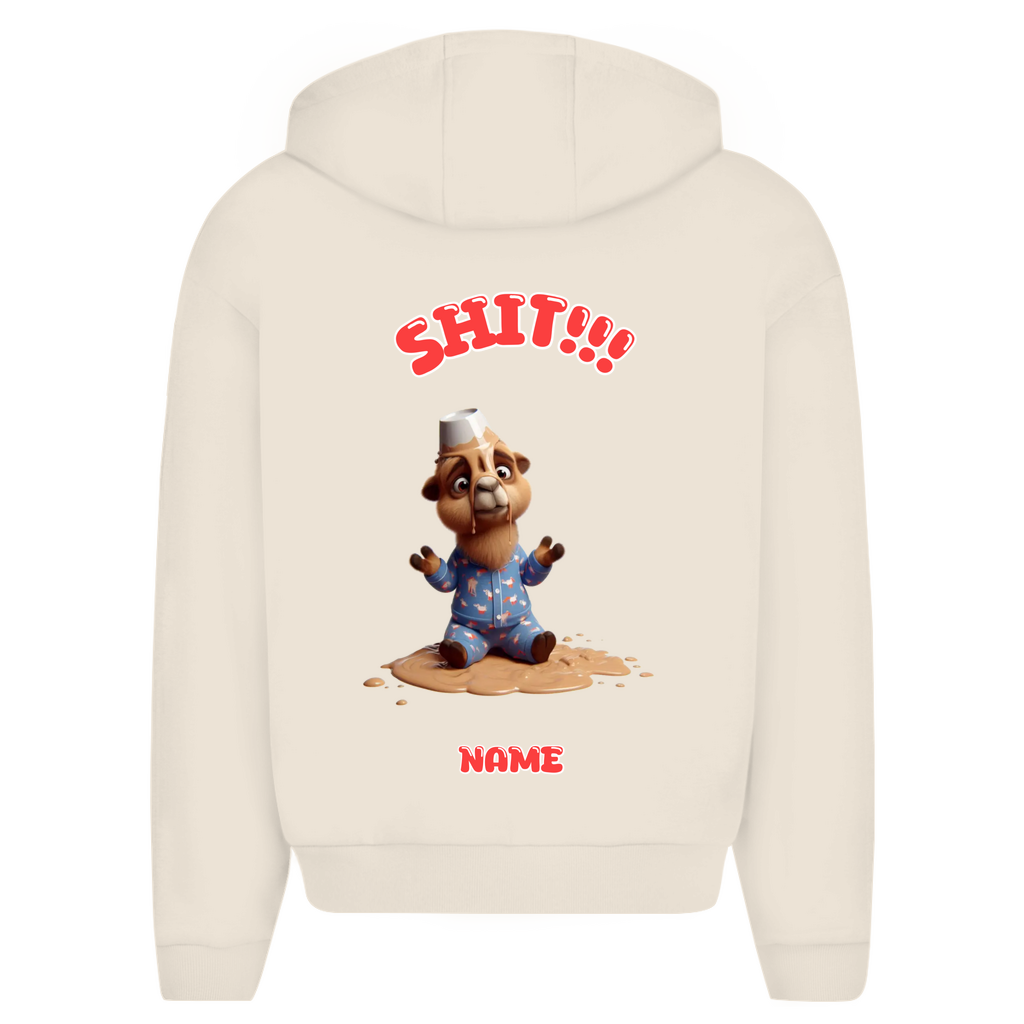 Modell Erna * Elnika Oversize Zipper Hoodie * Shit!