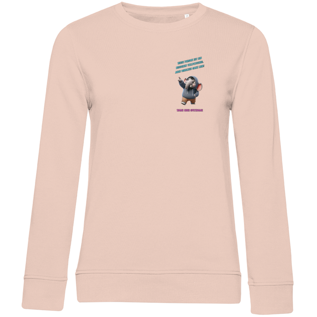 Modell Katharina - Elnika Damen Bio Sweatshirt - Tollpatschig aber lieb