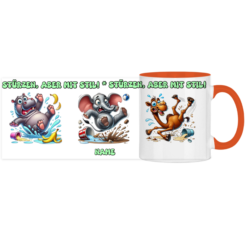 Elnika Panorama Tasse zweifarbig - Stürzen, aber mit Stil!
